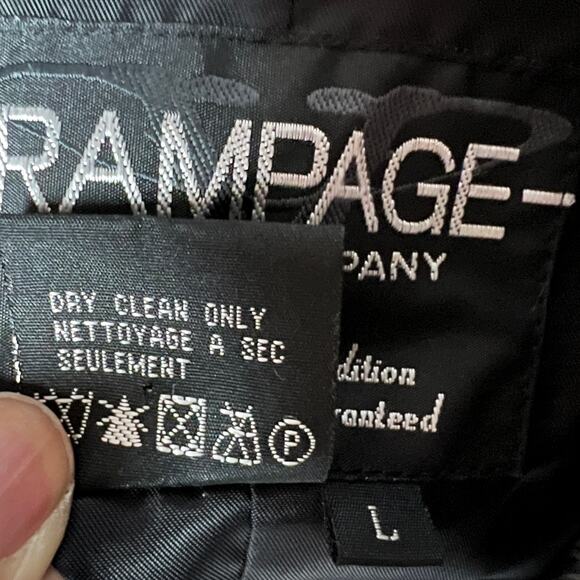 Mobwife Rampage Faux Fur Coat Y2K 90s Glam Quiet Luxury L Women Blue Gray Black - Picture 7 of 13